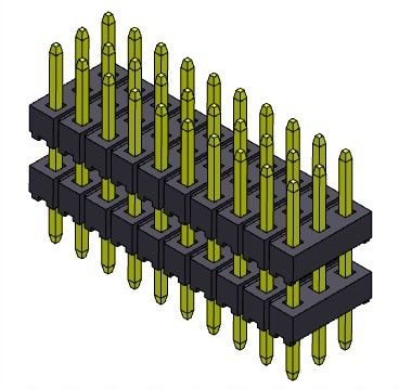Konektor Pin Header 2.00mm Triple Row Stack DIP TYPE 3 * 2PIN Ke 3 * 40PIN