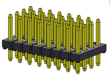 Konektor Pin Header 2.00mm Quad Row TYPE Lurus 4 * 3PIN Ke 4 * 40PIN H = 1.50MM