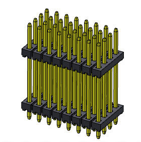 Pin Header Connector 2.00mm Quad Row Stack Tipe Lurus 4 * 3PIN Ke 4 * 40PIN