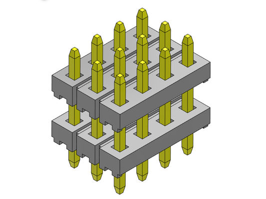 Pin Header Connector 2.00mm Quad Row Stack Tipe Lurus 4 * 3PIN Ke 4 * 40PIN