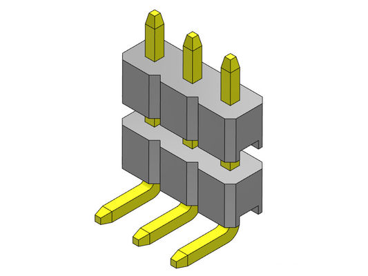 Konektor Pin Header 2.00mm Tumpukan Baris Tunggal R/A TIPE 1 * 2PIN Ke 1 * 40PIN H = 2.00MM