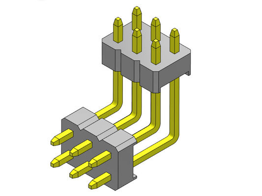 Konektor Pin Header 2.00mm Tumpukan Baris Ganda R / A TIPE 2 * 2PIN Ke 2 * 40PIN