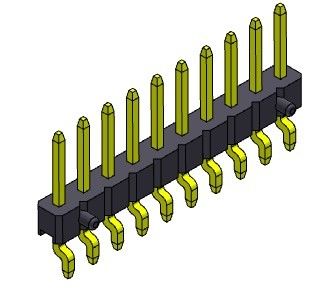 Konektor Pin Header 2.00mm Baris Tunggal Entri Sisi Tipe SMT 1 * 2PIN Ke 1 * 40PIN H = 2.00MM