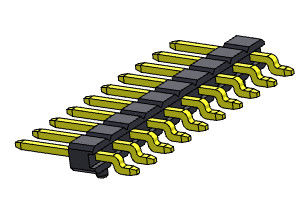 Konektor Pin Header 2.00mm Baris Tunggal Entri Sisi Tipe SMT 1 * 2PIN Ke 1 * 40PIN H = 2.00MM