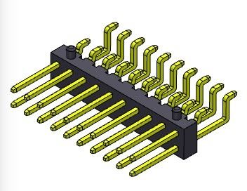 Konektor Pin Header 2.00mm Entri Sisi Baris Ganda TIPE SMT 2 * 3PIN Ke 2 * 40PIN H = 2.00MM