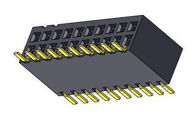 Female Header Connector 1.27mm Dual Row Sild Entry SMT Type 2 * 2PIN Ke 2 * 40PIN H = 3.45mm