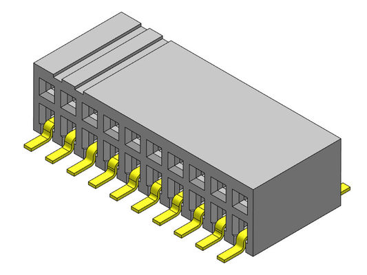 Female Header Connector 1.27mm Dual Row Sild Entry SMT Type 2 * 2PIN Ke 2 * 40PIN H = 3.45mm