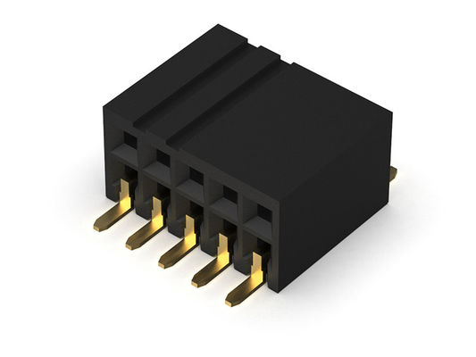 Female Header Connector 1.27mm Dual Row Sild Entry SMT Type 2 * 2PIN Ke 2 * 40PIN H = 3.45mm