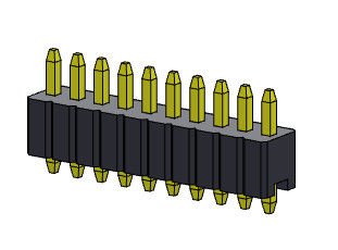 Konektor Pin Header 1.27mm Serise Baris Tunggal Tipe Lurus 1 * 2PIN Ke 1 * 50PIN SQ0.46mm