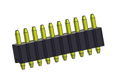 Konektor Pin Header 1.27mm Serise Baris Tunggal Tipe Lurus 1 * 2PIN Ke 1 * 50PIN SQ0.46mm