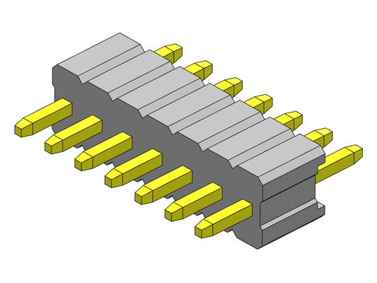 Konektor Pin Header 1.27mm Serise Baris Tunggal Tipe Lurus 1 * 2PIN Ke 1 * 50PIN SQ0.40mm