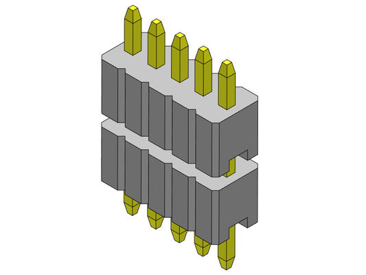 Pin Header Connector 1.27mm Serise Single Row Stack Tipe Lurus 1 * 2PIN Ke 1 * 50PIN SQ0.46mm