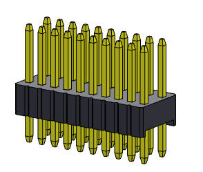 1.27mm Serise Pin Header Connector Dual Row Straight Type 1.27*2.54mm 2*2PIN To 2*50PIN SQ0.46mm