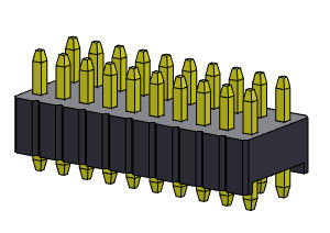 1.27mm Serise Pin Header Connector Dual Row Straight Type 1.27*2.54mm 2*2PIN To 2*50PIN SQ0.46mm