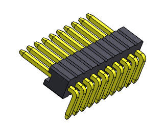 Konektor Pin Header 1.27mm Serise Baris Tunggal R / A Tipe Lurus 1 * 2PIN Ke 1 * 50PIN SQ0.46mm