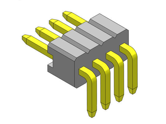 Konektor Pin Header 1.27mm Serise Baris Tunggal R / A Tipe Lurus 1 * 2PIN Ke 1 * 50PIN SQ0.46mm