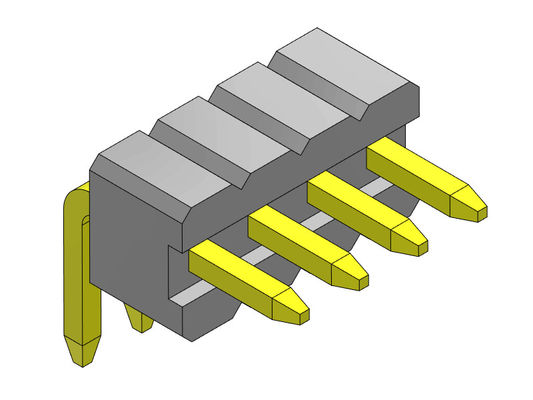 Konektor Header Papan Sirkuit 1.27mm Baris Tunggal R/A 1 * 2PIN Ke 1 * 50PIN