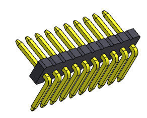 Konektor Header Papan Sirkuit 1.27mm Baris Tunggal R/A 1 * 2PIN Ke 1 * 50PIN