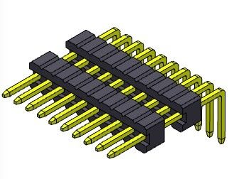 1.27mm Pin Konektor Header Wanita 1 * 2PIN Ke 1 * 50PIN SQ0.40mm