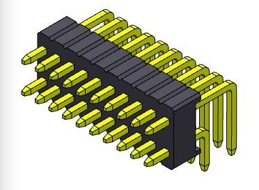 1.27 * 2.54mm Pin Female Header Connector Baris Ganda R / A 2 * 2PIN Ke 2 * 50PIN