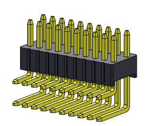 1.27 * 2.54mm Pin Female Header Connector Baris Ganda R / A 2 * 2PIN Ke 2 * 50PIN