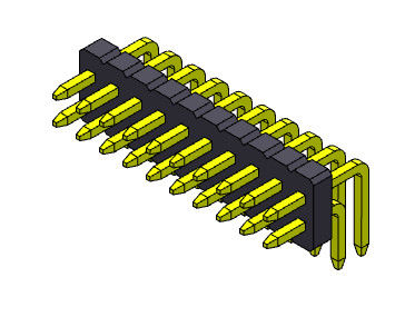 Konektor Listrik Pin R/A Baris Ganda Tipe Lurus 2*2PIN Ke 2*50PIN