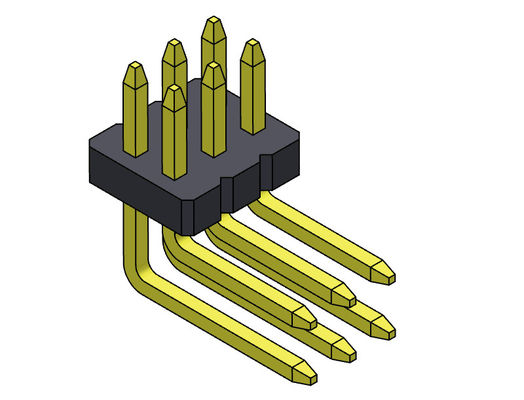 Konektor Listrik Pin R/A Baris Ganda Tipe Lurus 2*2PIN Ke 2*50PIN