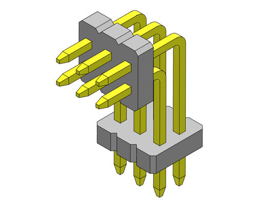 Konektor Pin Header Wanita 1.27mm Baris Ganda 2 * 2PIN Ke 2 * 50PIN SQ0.40mm