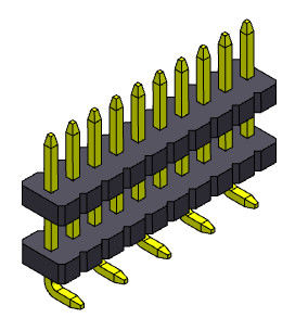 Konektor Header SMT Pin Female 1 * 2PIN Ke 1 * 40PIN SQ0.40mm