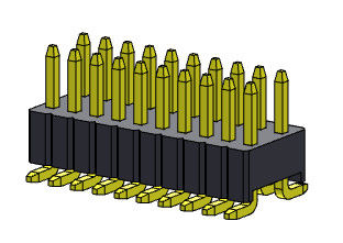 SMT Type Double Row Pin Header 1.27*2.54mm 2*2PIN Ke 2*50PIN SQ0.46mm