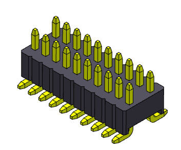 SMT Type Double Row Pin Header 1.27*2.54mm 2*2PIN Ke 2*50PIN SQ0.46mm