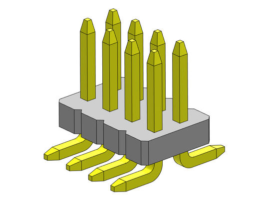 Konektor Header Wanita Pin Baris Ganda 2 * 3PIN Ke 2 * 50PIN SQ0.40mm