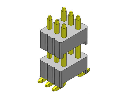 1.27 * 2.54mm Baris Ganda Female Header Stack Straight SMT Type 2 * 3PIN Ke 2 * 40PIN SQ0.46mm