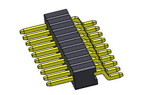 1.27mm Pin Female Header Connector Konektor Pin Universal R / A 1 * 3PIN Ke 1 * 33PIN