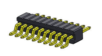 1.27mm Pin Female Header Connector Konektor Pin Universal R / A 1 * 3PIN Ke 1 * 33PIN