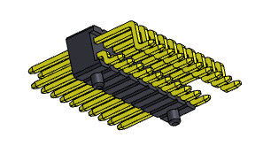 1.27mm Konektor Pin Universal Baris Ganda R / A 1 * 2PIN Ke 1 * 33PIN SQ0.40mm