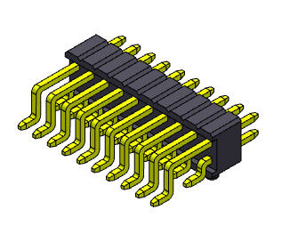 1.27mm Konektor Pin Universal Baris Ganda R / A 1 * 2PIN Ke 1 * 33PIN SQ0.40mm