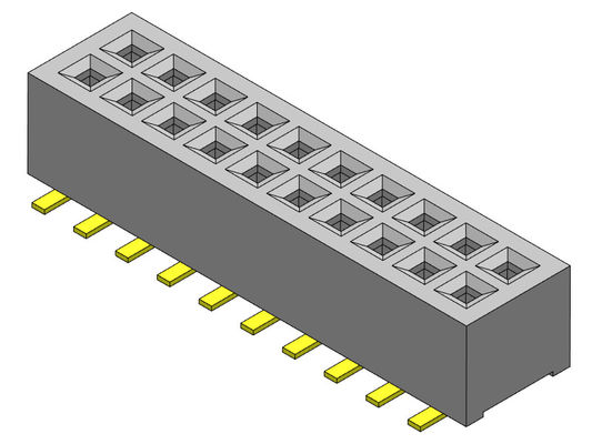 1.00mm Dual Row Pin Female Header Konektor 2 * 3PIN Ke 2 * 40PIN