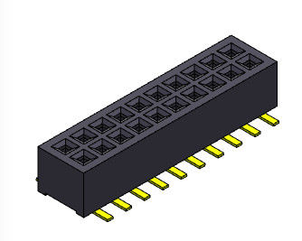 1.00mm Dual Row Pin Female Header Konektor 2 * 3PIN Ke 2 * 40PIN