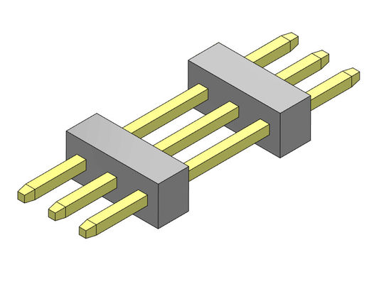 Konektor Pin Header 1.00mm Tumpukan Baris Tunggal Tipe Lurus 1 * 3PIN Ke 1 * 40PIN SQ0.30mm