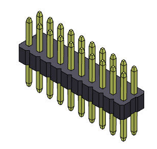 2 * 3PIN Ke 2 * 40PIN Pin Female Header Connector 1.00mm Tipe Ganda Baris Lurus
