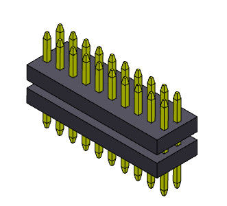 2 * 3PIN Ke 2 * 40PIN SQ0.30mm Pin Female Header Connector 1.00mm Stack Straight Type