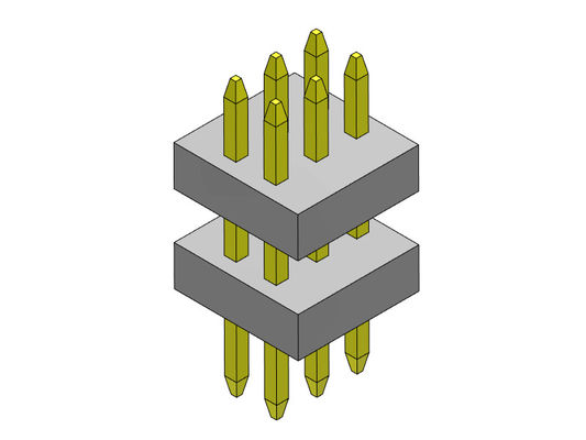 2 * 3PIN Ke 2 * 40PIN SQ0.30mm Pin Female Header Connector 1.00mm Stack Straight Type