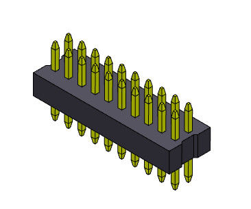 1.00mm Konektor Baris Ganda Tipe Lurus 2 * 3PIN Ke 2 * 40PIN