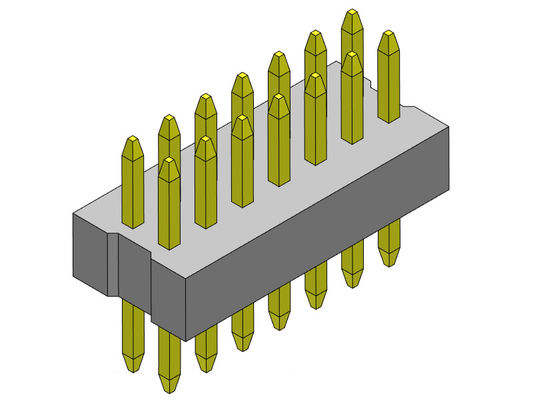 1.00mm Konektor Baris Ganda Tipe Lurus 2 * 3PIN Ke 2 * 40PIN