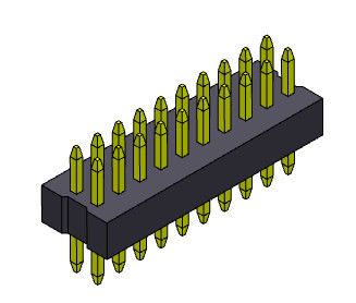 1.00mm Konektor Baris Ganda Tipe Lurus 2 * 3PIN Ke 2 * 40PIN