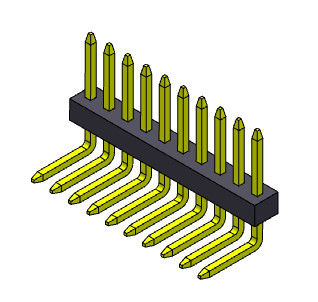 1.00mm Pin Female Header Connector R / A Pin Konektor Listrik 1 * 2PIN Ke 1 * 40PIN