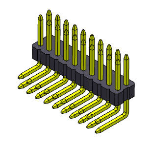 1.00mm Konektor Pin Header Baris Ganda Wanita R / A Tipe 2 * 2PIN Ke 2 * 40PIN