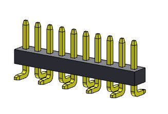 1.00mm Single Row Pin Female Header Connector Tipe SMT 1 * 2PIN Ke 1 * 40PIN