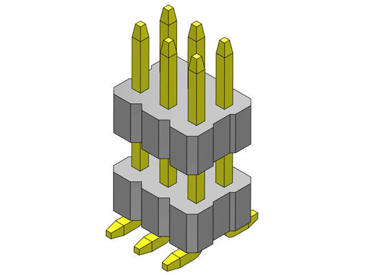 1.00mm Dual Row Female Pin Connector Stack Lurus SMT 2 * 2PIN Ke 2 * 40PIN